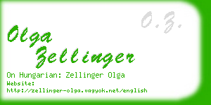 olga zellinger business card